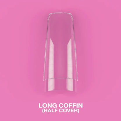 LUNA - Gel Tips Coffin Long (Half cover), 500pcs