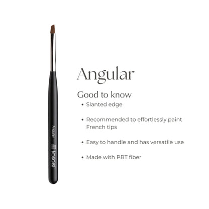 Kokoist Angular Brush, in use painting a French tip