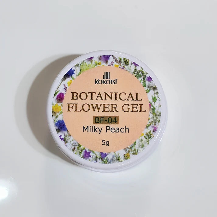 Kokoist Botanical Flower Gel BF-04 Milky Peach, 5g, full manicure application