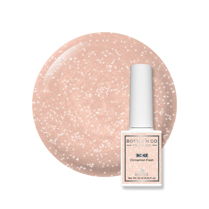 Kokoist Bottle 'N Go BC-63 Cinnamon Flash, 10ml, close-up of fine sparkle texture