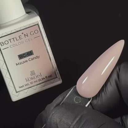 Kokoist Bottle 'N Go BC-65 Mauve Candy — label close-up, mauve beige shade
