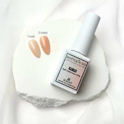 10ml — Kokoist Bottle 'N Go BC-72 Soft Cashmere Toffy — closed bottle, sheer warm beige