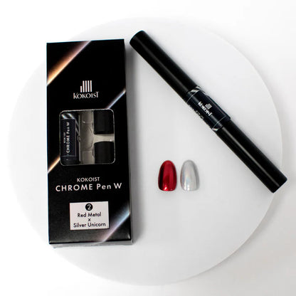 Kokoist - Chrome Pen W 02 Red Metal x Silver Unicorn