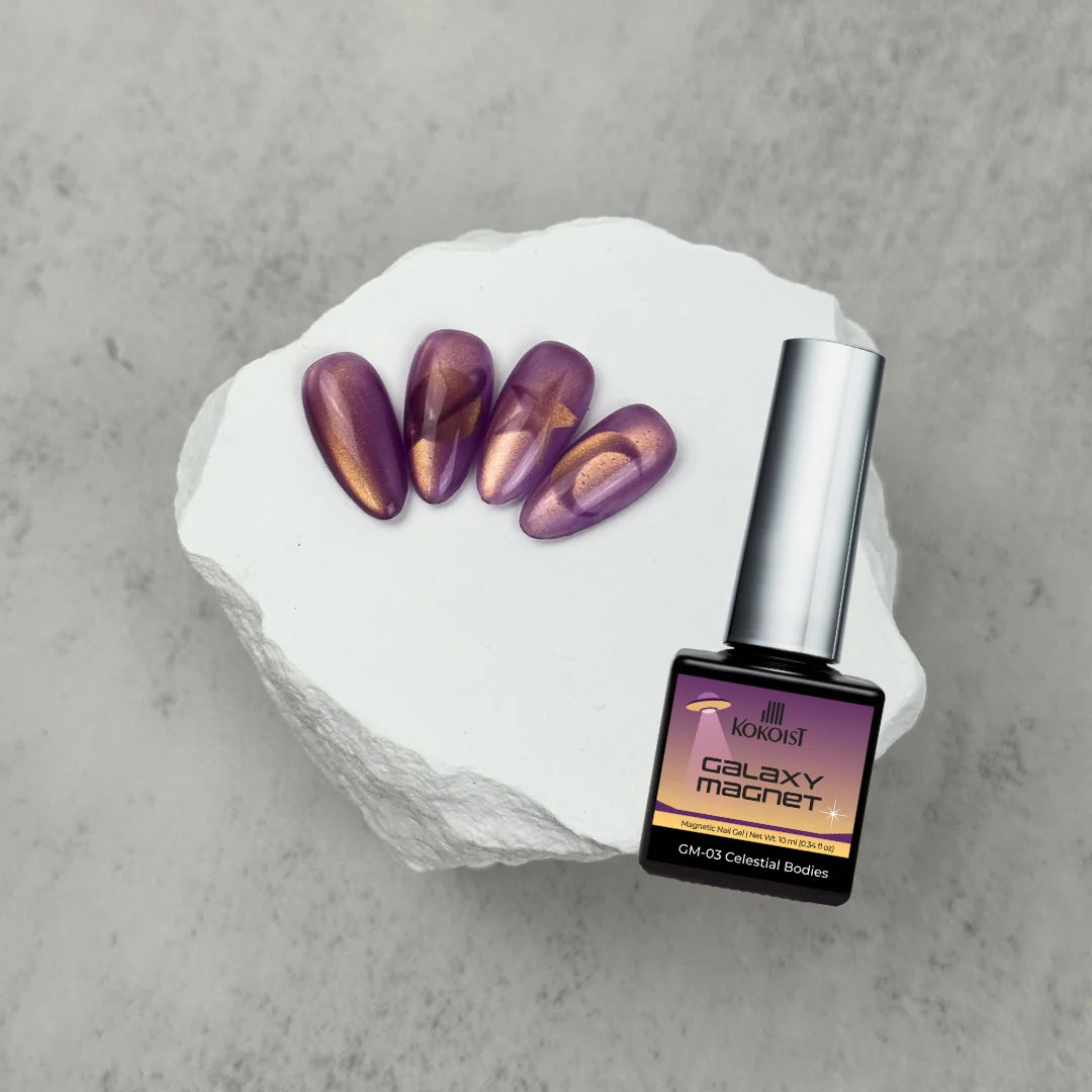 Kokoist Galaxy Magnet GM-03 Celestial Bodies, 10ml, purple gold magnetic swatch