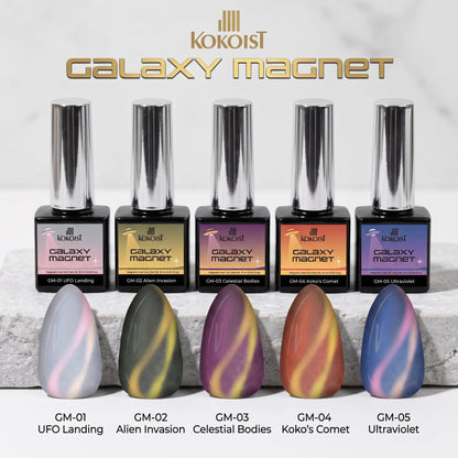 Kokoist Galaxy Magnet Set, 5x10ml, all five bottles displayed