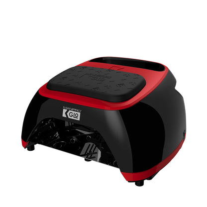 Kupa MANIPro Glo Lamp, Black w/ Red Trim, paired with matching MANIPro e-file
