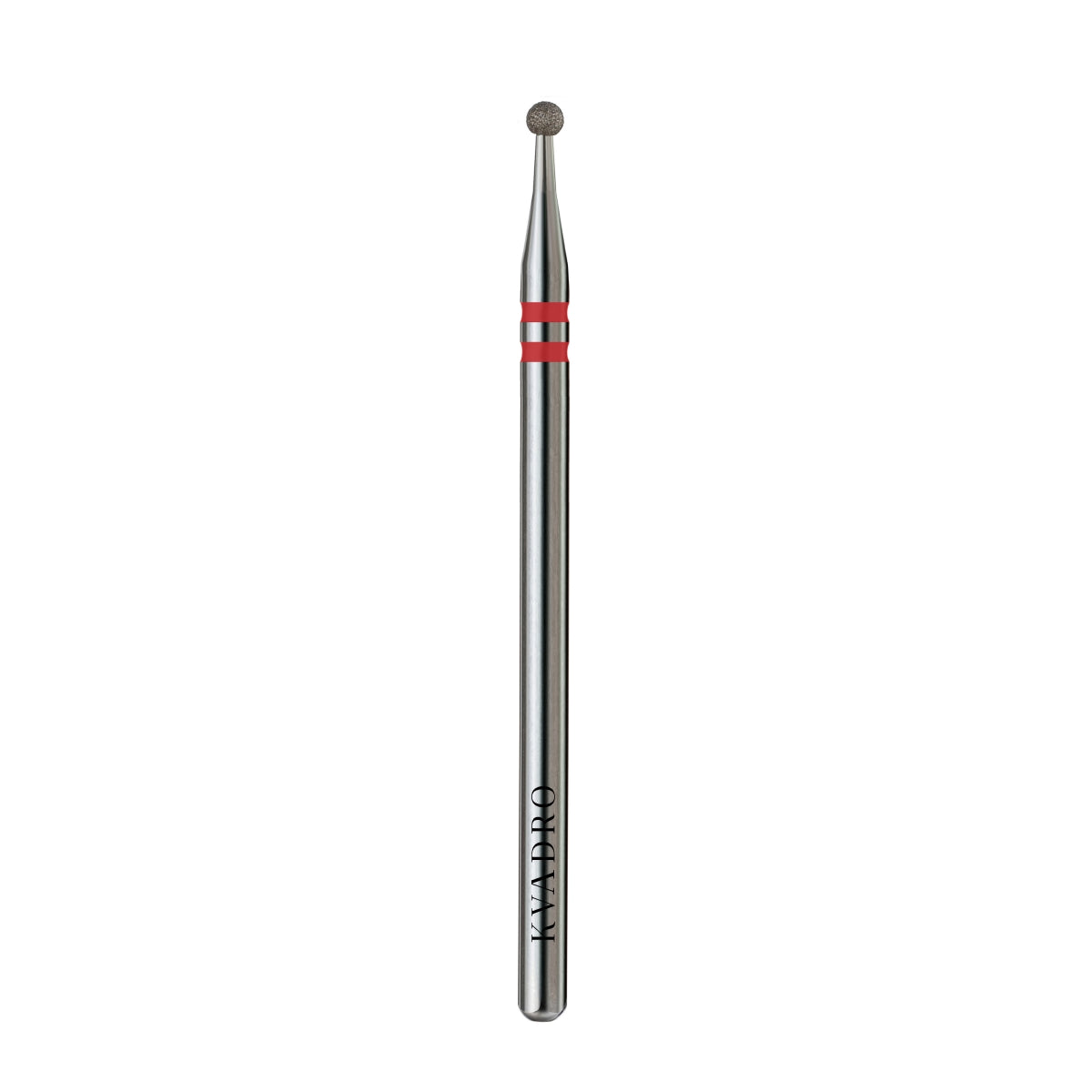  KVADRO Diamond Nail Drill Bit Ball 0.15 mm Red is a professional e-file attachment designed for precise and gentle nail treatment. 