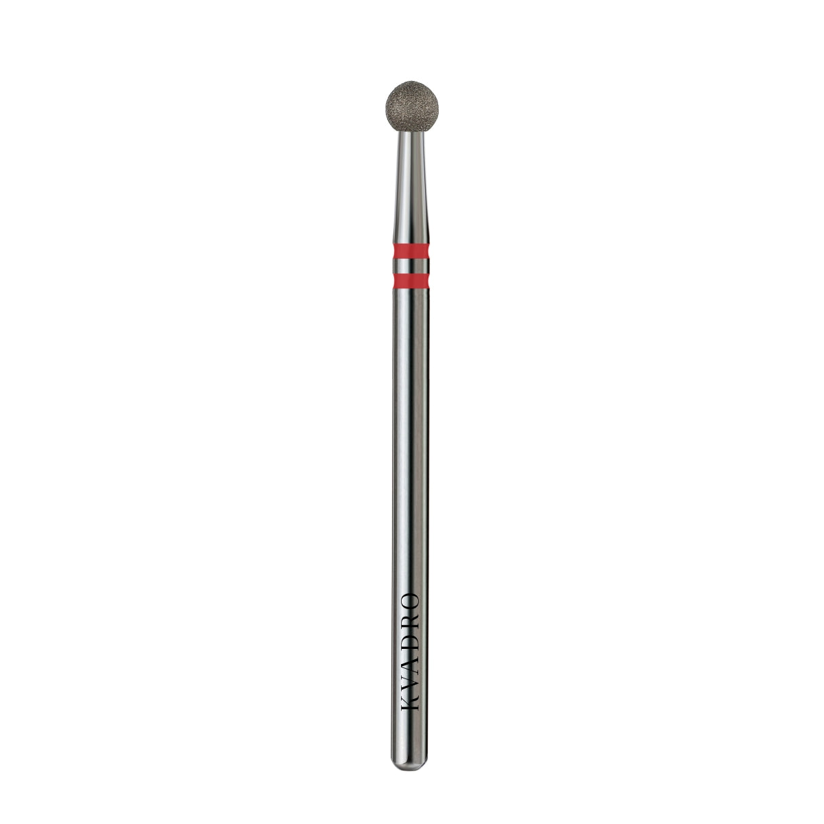 KVADRO Diamond Nail Drill Bit Ball 0.35 mm Red is designed for precise and gentle nail care procedures.
