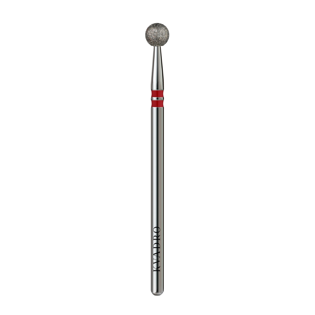 KVADRO Diamond Nail Drill Bit Ball 0.40 mm Red is designed for precise and gentle nail preparation procedures.