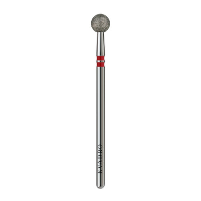 KVADRO Diamond Nail Drill Bit Ball 0.50 mm Red is designed for precise and gentle nail preparation procedures.