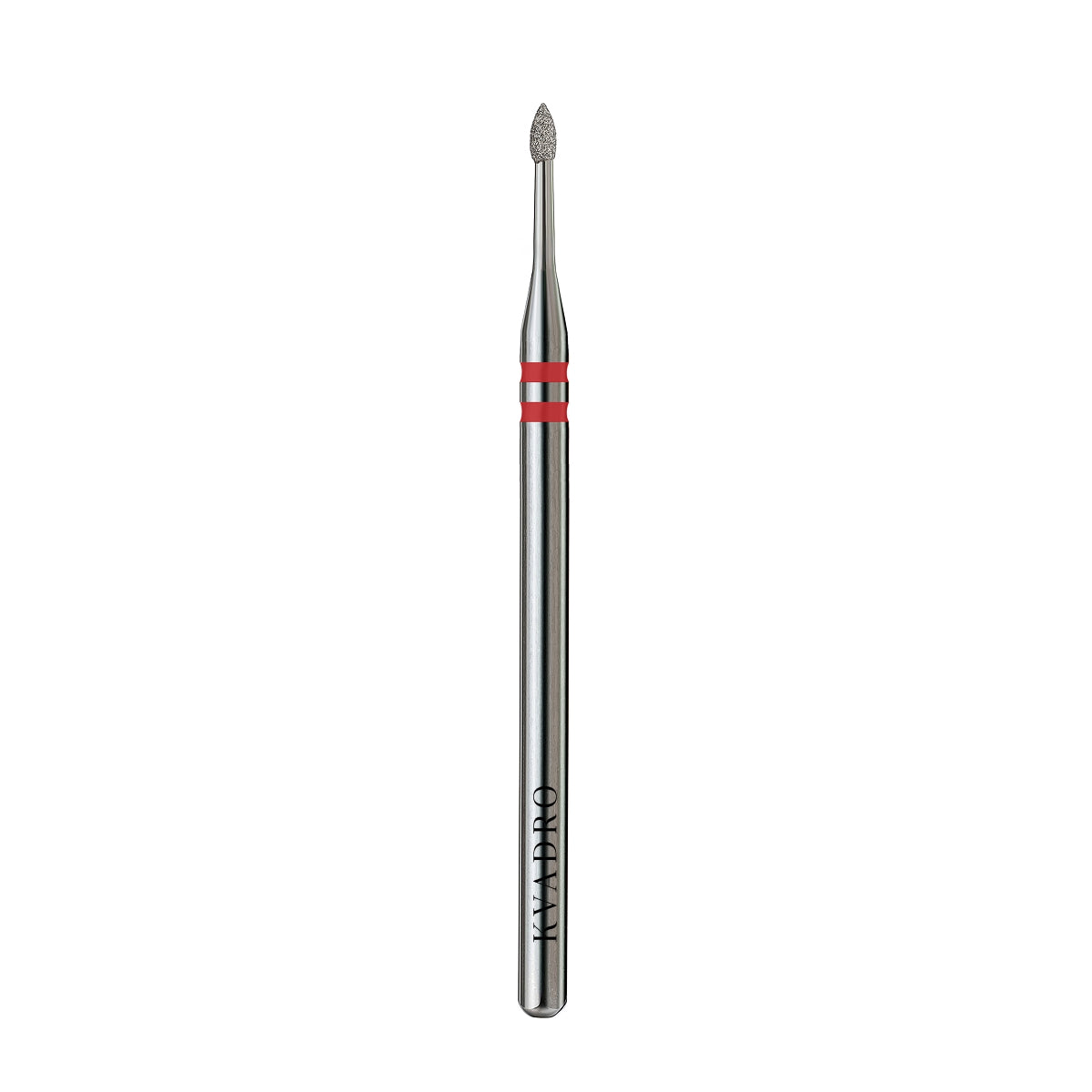 KVADRO Diamond Nail Drill Bit Bud 0.12 mm Red is designed for precise and gentle nail preparation in professional manicure and pedicure procedures.