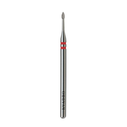 KVADRO Diamond Nail Drill Bit Bud 0.12 mm Red is designed for precise and gentle nail preparation in professional manicure and pedicure procedures.