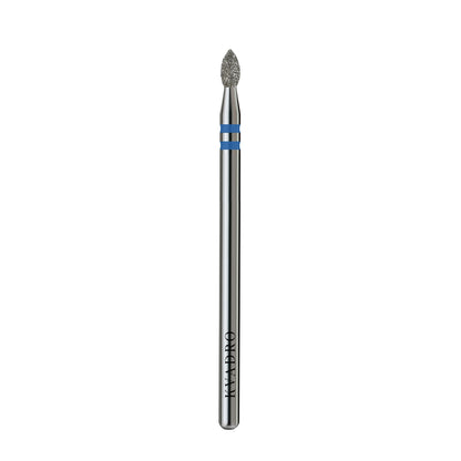 KVADRO Diamond Nail Drill Bit Bud 0.21 mm Blue is designed for precise and efficient nail preparation in professional manicure and pedicure procedures.