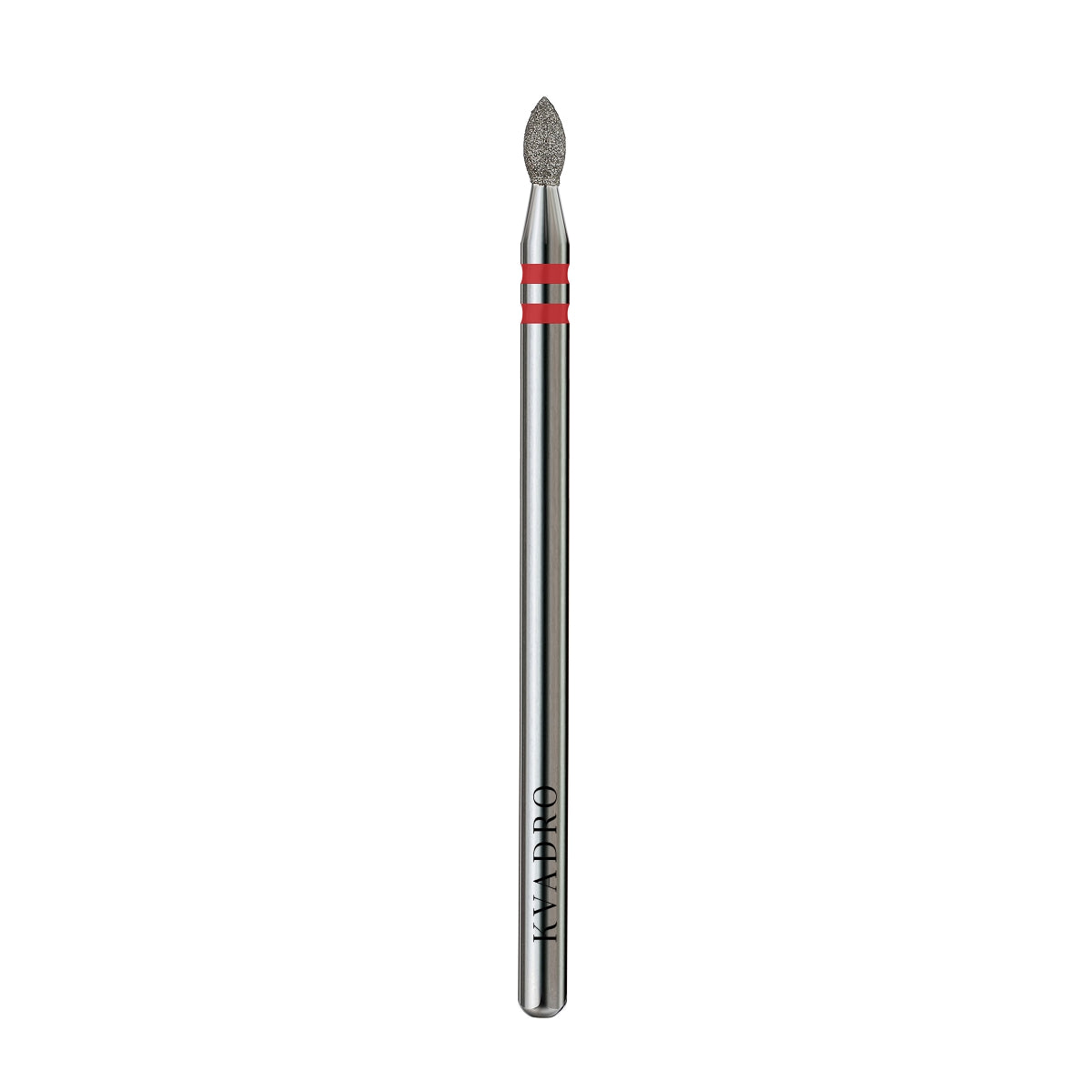 KVADRO Diamond Nail Drill Bit Bud 0.21 mm Red is designed for precise and gentle nail preparation in professional manicure and pedicure procedures.