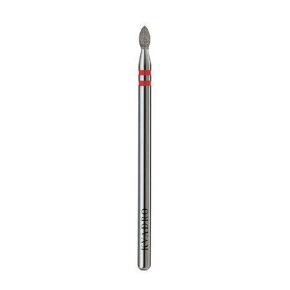 KVADRO Diamond Nail Drill Bit Bud 0.21 mm Red is designed for precise and gentle nail preparation in professional manicure and pedicure procedures.
