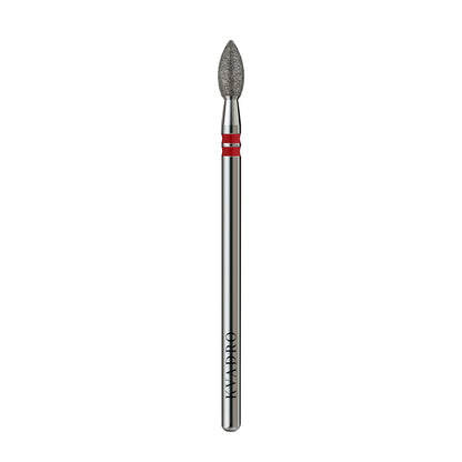  KVADRO Diamond Nail Drill Bit Bud 0.30 mm Red is designed for gentle and controlled nail preparation in professional manicure and pedicure procedures. 