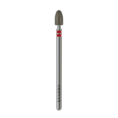  KVADRO Diamond Nail Drill Bit Bullet 0.40 mm Red is designed for gentle and controlled nail preparation in professional manicure and pedicure procedures. 