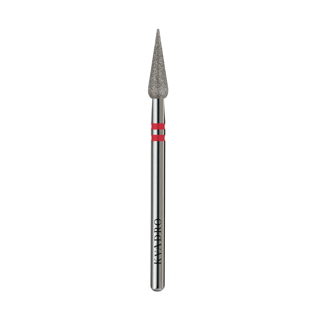  KVADRO Diamond Nail Drill Bit Drop 0.35 mm Red is designed for efficient and controlled nail preparation in professional manicure and pedicure procedures. 