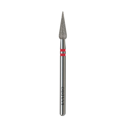  KVADRO Diamond Nail Drill Bit Drop 0.35 mm Red is designed for efficient and controlled nail preparation in professional manicure and pedicure procedures. 