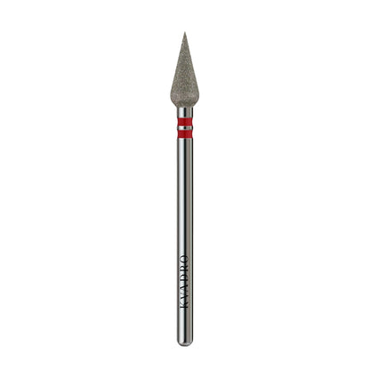 KVADRO Diamond Nail Drill Bit Drop 0.40 mm Red is designed for precise and controlled nail preparation in professional manicure and pedicure procedures.