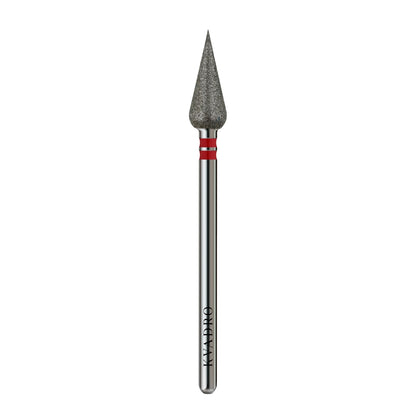  KVADRO Diamond Nail Drill Bit Drop 0.50 mm Red is designed for efficient yet gentle nail preparation in professional manicure and pedicure procedures. 