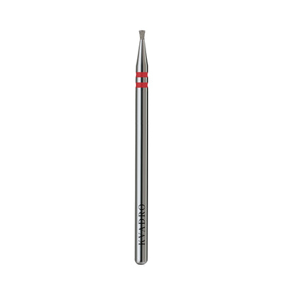 KVADRO Diamond Nail Drill Bit Inverted Cone 0.12 mm Red is designed for delicate and precise nail preparation in professional manicure and pedicure procedures.