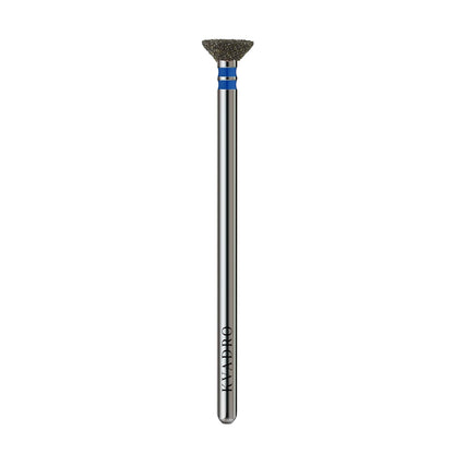  KVADRO Diamond Nail Drill Bit Inverted Cone 0.60 mm Blue is designed for efficient and controlled nail preparation in professional manicure and pedicure procedures. 