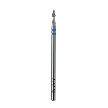 KVADRO Diamond Nail Drill Bit Pointed Cone 0.16 mm Blue is designed for precise and efficient nail preparation in professional manicure and pedicure procedures.