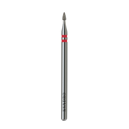 KVADRO Diamond Nail Drill Bit Pointed Cone 0.16 mm Red is designed for gentle and precise nail preparation procedures. 