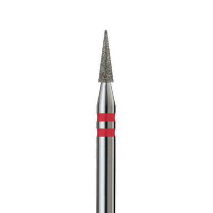 KVADRO Diamond Nail Drill Bit – Pointed Cone 0.20 mm – Red
