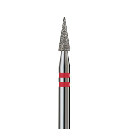 KVADRO Diamond Nail Drill Bit – Pointed Cone 0.25 mm – Red