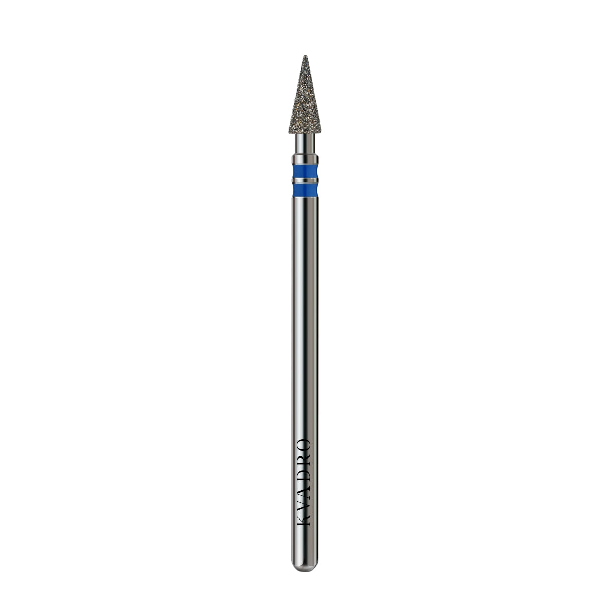  KVADRO Diamond Nail Drill Bit Pointed Cone 0.30 mm Blue is designed for precise and efficient nail preparation in professional manicure and pedicure procedures. 