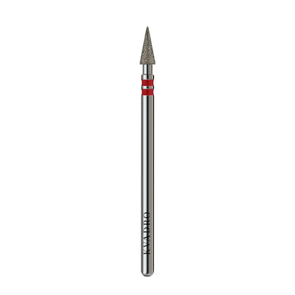 KVADRO Diamond Nail Drill Bit Pointed Cone 0.30 mm Red is designed for precise, controlled, and gentle nail preparation.