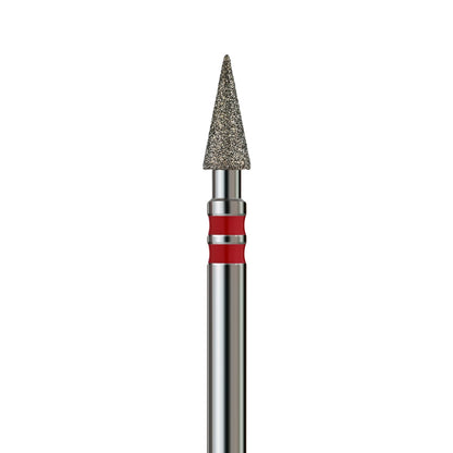 KVADRO Diamond Nail Drill Bit – Pointed Cone 0.30 mm – Red