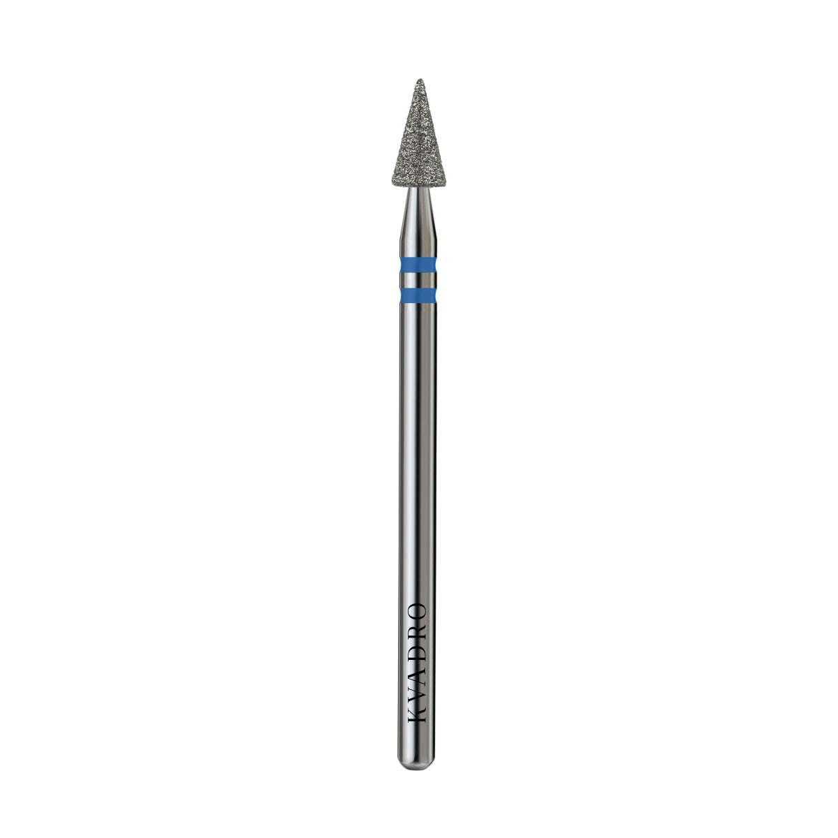  KVADRO Diamond Nail Drill Bit Pointed Cone 0.35 mm Blue is designed for efficient and precise nail preparation in professional manicure and pedicure procedures. 