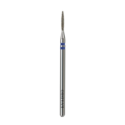 KVADRO Diamond Nail Drill Bit Pointed Flame 0.12 mm Blue is designed for precise and efficient nail preparation procedures