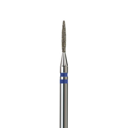KVADRO Diamond Nail Drill Bit – Pointed Flame 0.12 mm – Blue