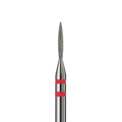 KVADRO Diamond Nail Drill Bit – Pointed Flame 0.12 mm – Red