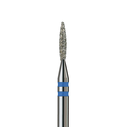 KVADRO Diamond Nail Drill Bit – Pointed Flame 0.14 mm – Blue