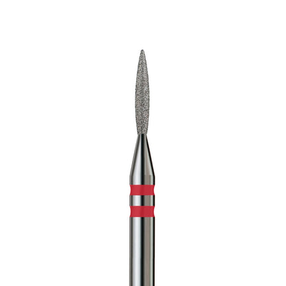 KVADRO Diamond Nail Drill Bit – Pointed Flame 0.14 mm – Red