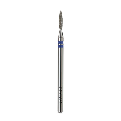 KVADRO Diamond Nail Drill Bit Pointed Flame 0.16 mm Blue is designed for efficient and controlled nail preparation procedures.