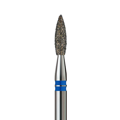 KVADRO Diamond Nail Drill Bit – Pointed Flame 0.18 mm – Blue