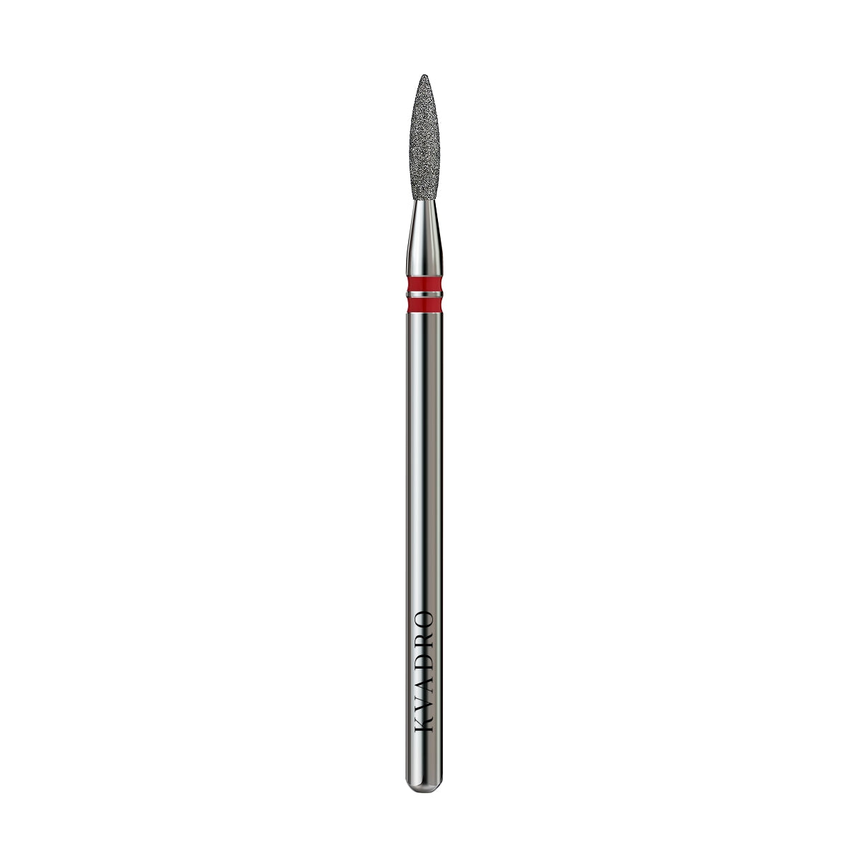 KVADRO Diamond Nail Drill Bit Pointed Flame 0.18 mm Red is designed for gentle and precise nail preparation procedures
