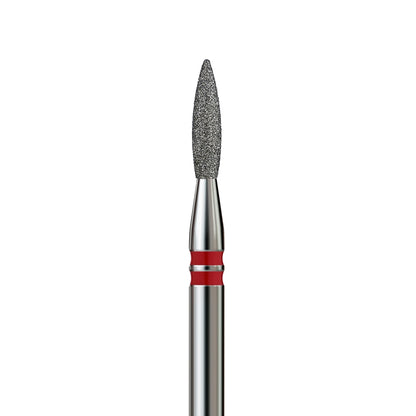 KVADRO Diamond Nail Drill Bit – Pointed Flame 0.18 mm – Red