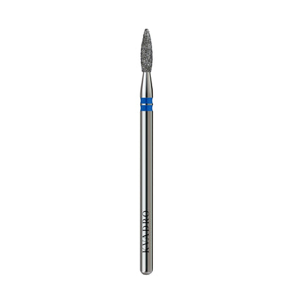 KVADRO Diamond Nail Drill Bit Pointed Flame 0.21 mm Blue is a professional e-file attachment designed for fast and efficient nail preparation with controlled precision.