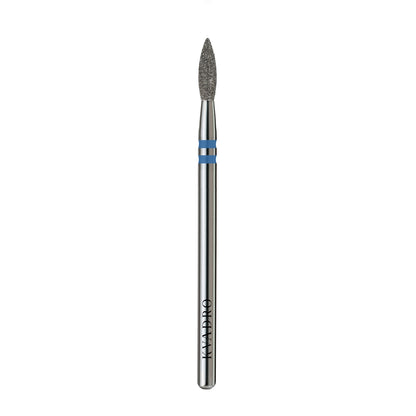  KVADRO Diamond Nail Drill Bit Pointed Flame 0.23 mm Blue is a professional e-file attachment designed for high-efficiency nail preparation and controlled removal of material. 