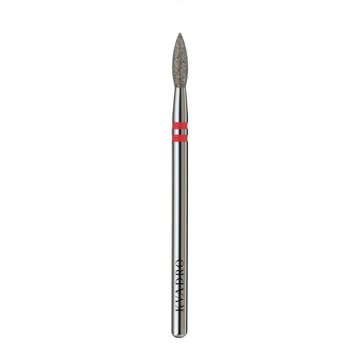 KVADRO Diamond Nail Drill Bit Pointed Flame 0.23 mm Red is a professional e-file attachment designed for efficient, safe, and controlled manicure and pedicure procedures.