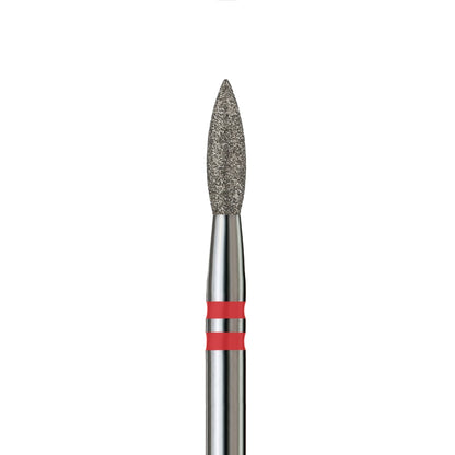 KVADRO Diamond Nail Drill Bit – Pointed Flame 0.23 mm – Red