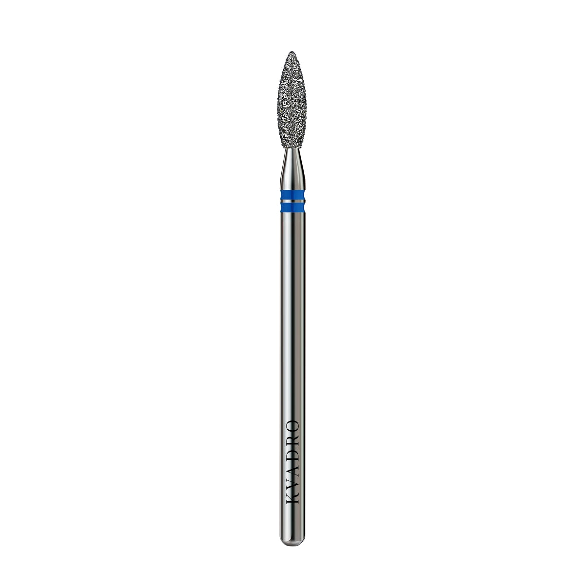 KVADRO Diamond Nail Drill Bit Pointed Flame 0.25 mm Blue is designed for efficient and controlled nail preparation procedures.