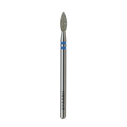 KVADRO Diamond Nail Drill Bit Pointed Flame 0.27 mm Blue is a professional e-file attachment designed for maximum efficiency in nail preparation and fast material removal.